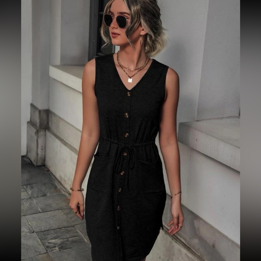 Black summer sundress large
